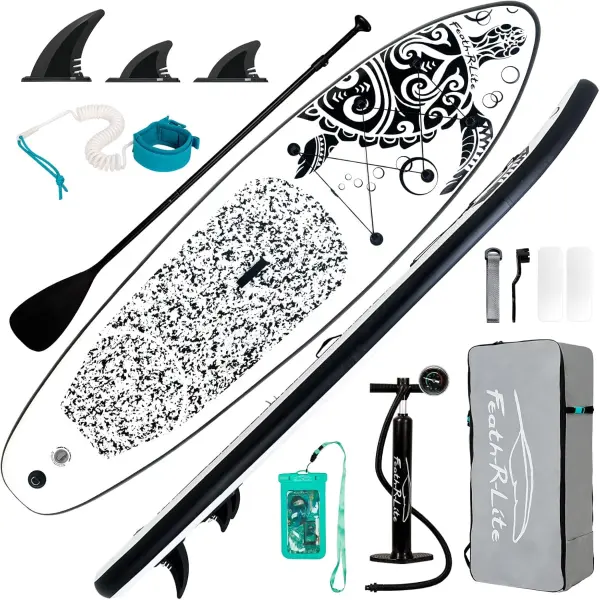 Product - FEATH-R-LITE Inflatable Ultra-Light 10'x30'/10'6"×33" Stand Up Paddle Board for All Skill Levels with Premium SUP P